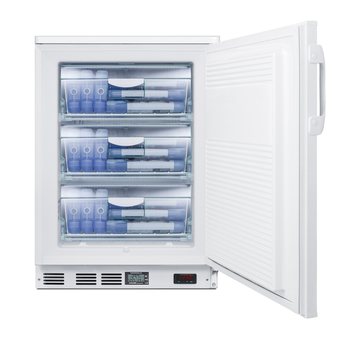 Built-in undercounter laboratory freezer capable of -30 C (-22 F)operation